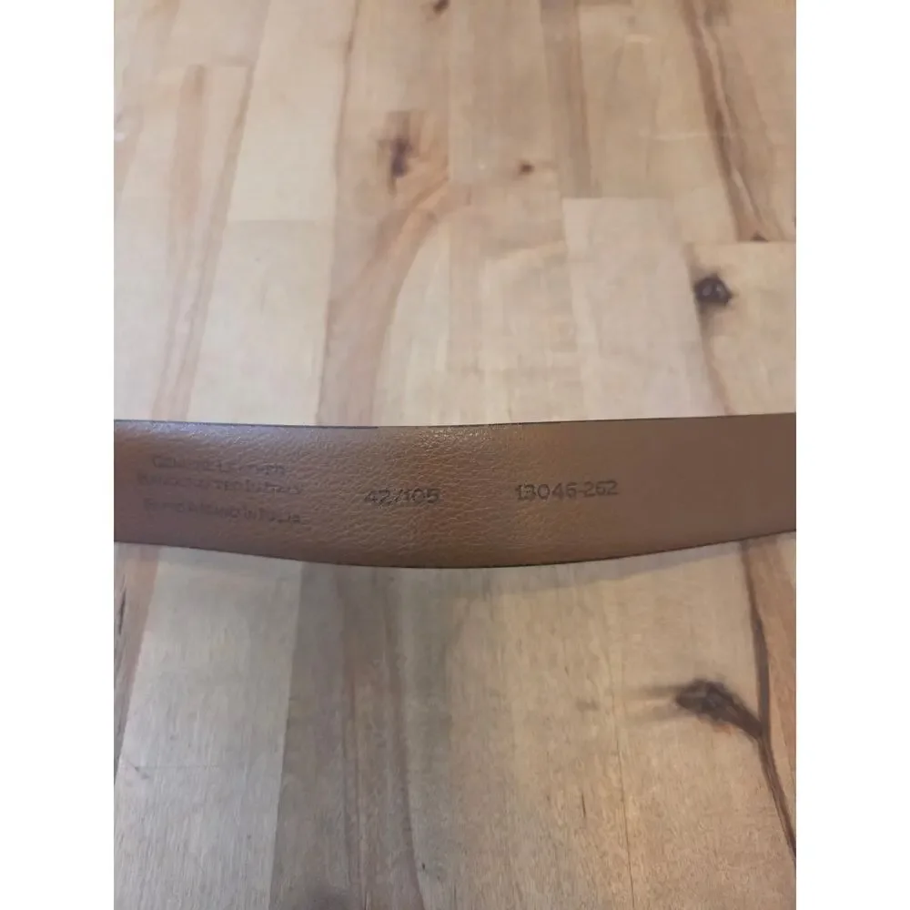 Joseph Abboud Men's Brown Genuine Leather Belt Handcrafted In Italy Sz 42 / 105